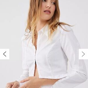 Urban Outfitters Liv Corset Button-Down Shirt